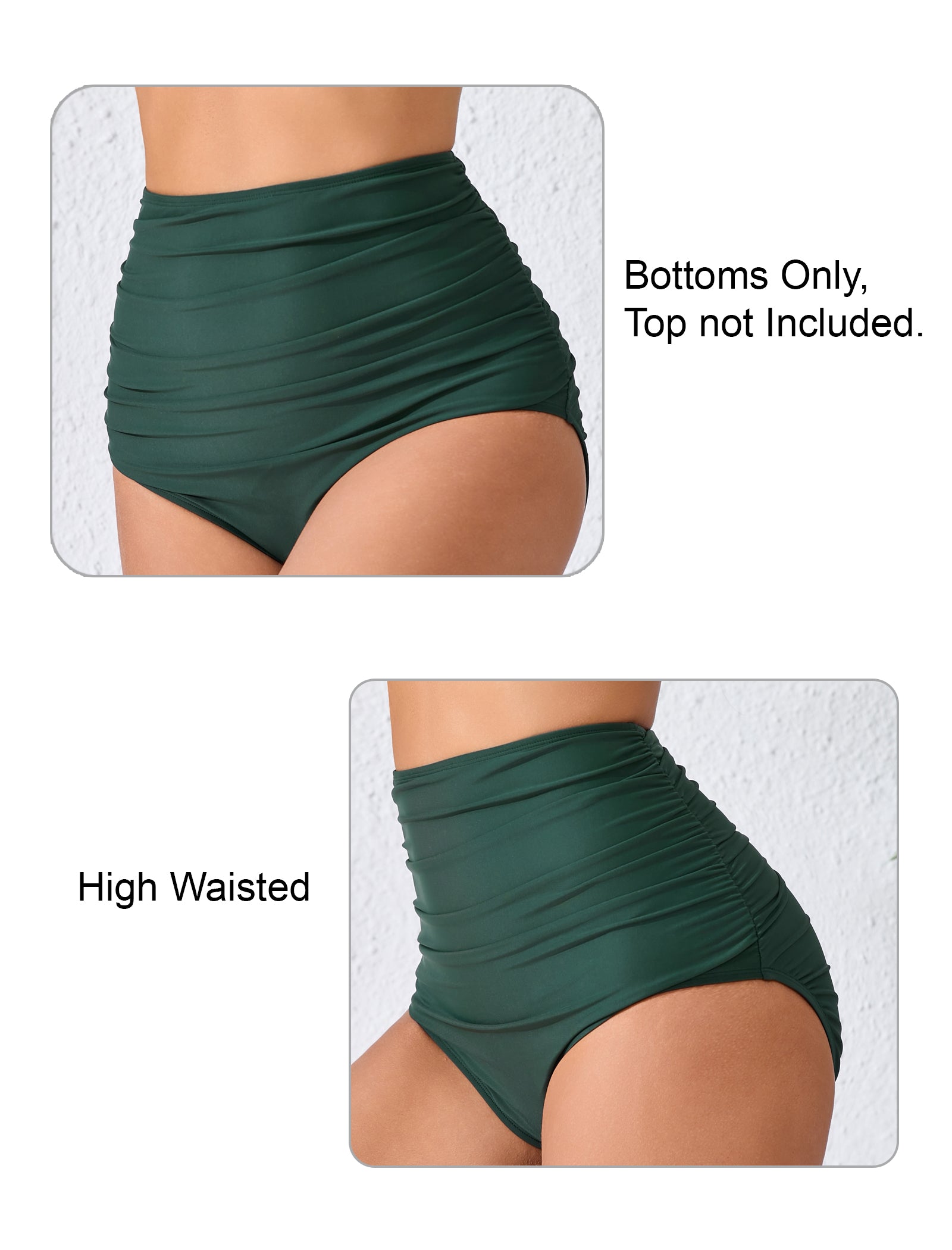 Effortless Shoreline High Waisted Full Ruched Swim Bottoms