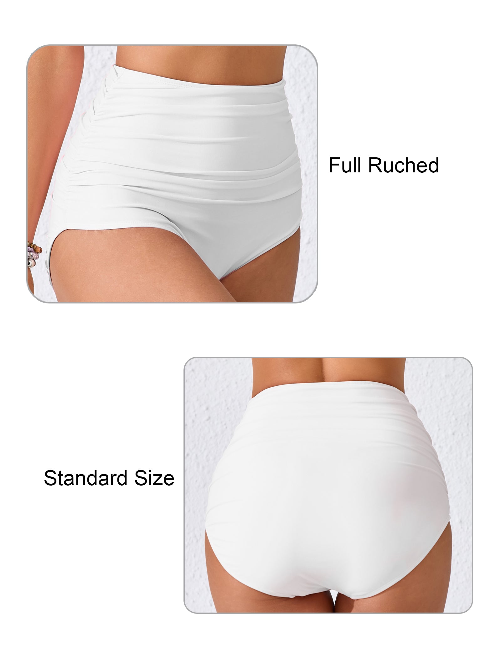 Effortless Shoreline High Waisted Full Ruched Swim Bottoms