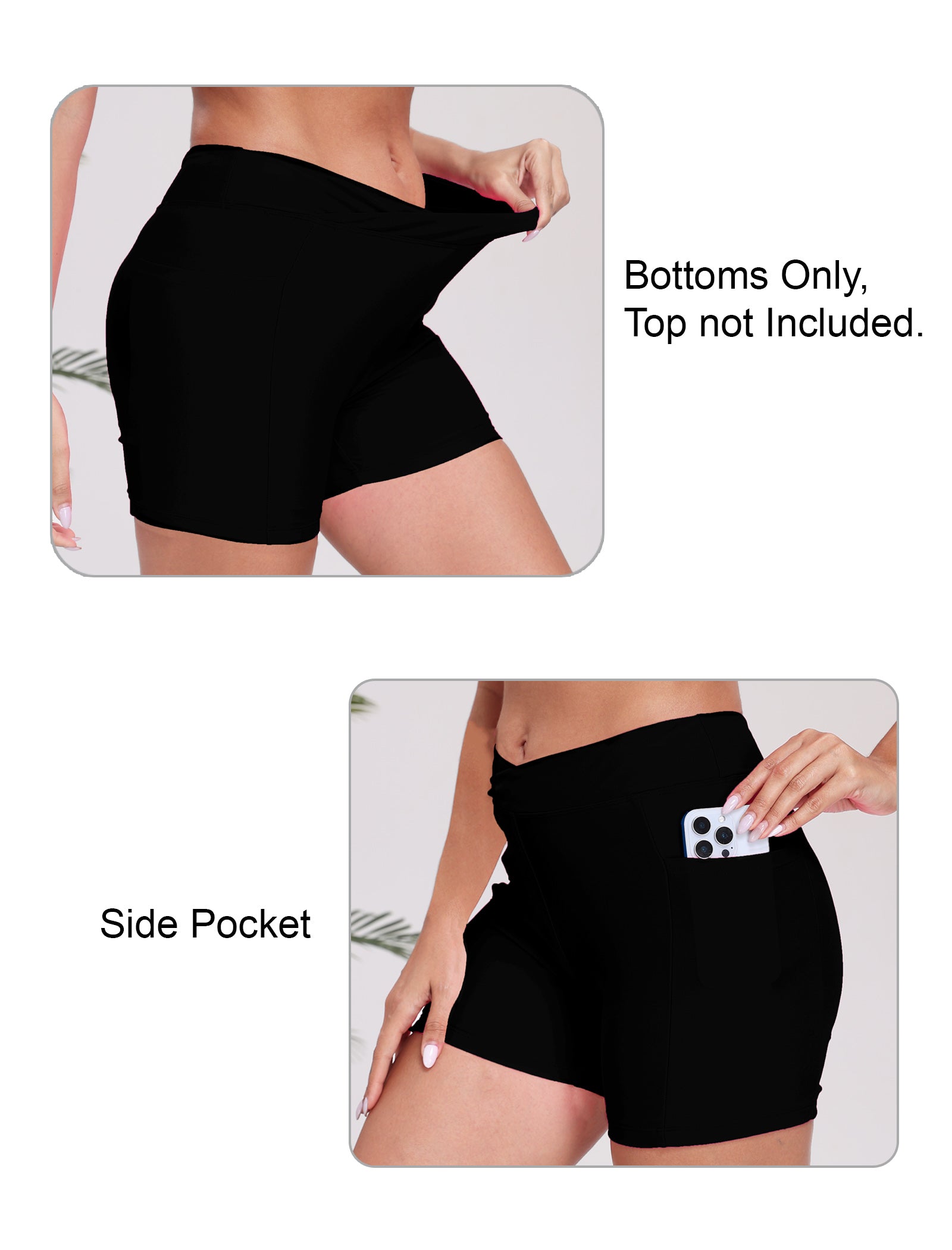 Cross High Waisted 5" Swim Board Shorts with Pockets (Available in Plus)